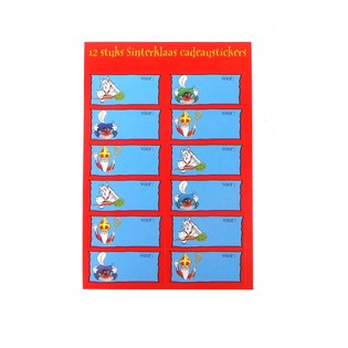 Pegatinas de Regalo de Sinterklaas / San Nicol&aacute;s (24 uds.) - Pack de 12