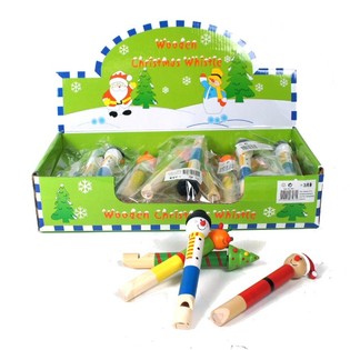 Silbatos de madera navide&ntilde;os alegres (24 uds.)