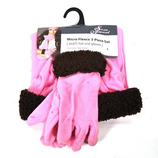 Conjunto de 3 piezas de microfibra rosa