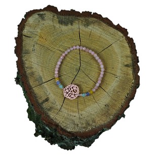 Pulsera Rosa con colgante (1 ud.)