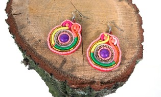 Pendientes de colores estilo Ibiza (1 ud.)