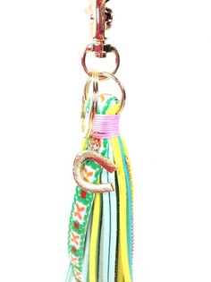 Llavero / Colgante para Bolso de Lujo Estilo Ibiza Verde/Amarillo (1 ud)