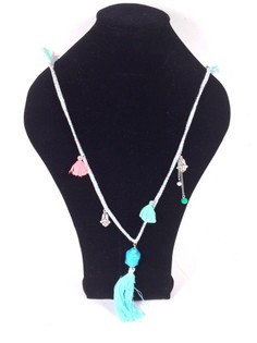 Collar estilo Ibiza con Buda Azul (1 ud)