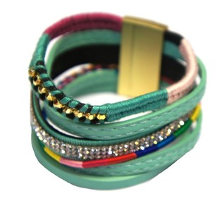 Pulsera Ibiza Turquesa - 6 Capas con Cierre Magn&eacute;tico (1 ud)