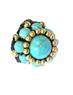 Anillo Estilo Ibiza con Piedra Turquesa | Joyer&iacute;a Boho
