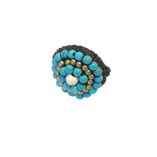 Anillo Estilo Ibiza con Piedra Turquesa (1 ud.)