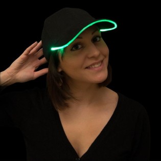 GORRA LED LUMINOSA / PARTY CAPS - COLOR: VERDE (12 UDS.)