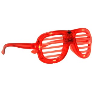 Gafas SHUTTER SHADES con Iluminaci&oacute;n LED - Color: Rojo (12 uds.)