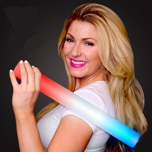 Palos de Espuma LED - Multicolor Rojo/Blanco/Azul (24 uds)