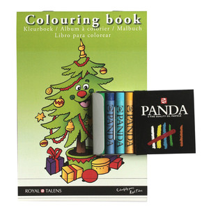 LIBRO DE COLOREAR NAVIDEÑO ROYAL TALENS CON TIZAS PASTEL (10 uds.)