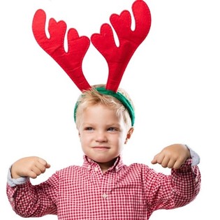 DIADEMA DE RENO DE LUJO PARA NIÑOS Y ADULTOS (12 uds.)
