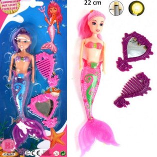 Muñeca Sirena con Luz y Accesorios (24 uds.)