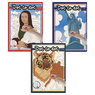 MIX LIBROS DE COLOREAR UNIR PUNTOS (24 uds.)