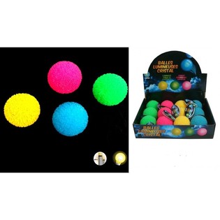 Pelotas Saltarinas de Cristal Grandes con Luz &Oslash; 6,5 cm (12 uds)