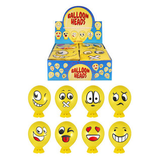 Cabezas de Globo Smileys con Soporte &ndash; Expositor de 240 uds.