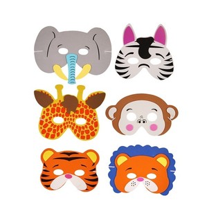 MIX MÁSCARAS DE ANIMALES DE ESPUMA (24 uds)