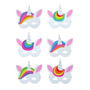 MIX DE MÁSCARAS DE UNICORNIO DE GOMA EVA (24 uds.)