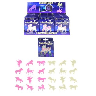 UNICORNIOS FLUORESCENTES / DECORACI&Oacute;N PARA TECHO EN DISPLAY (24 uds.)