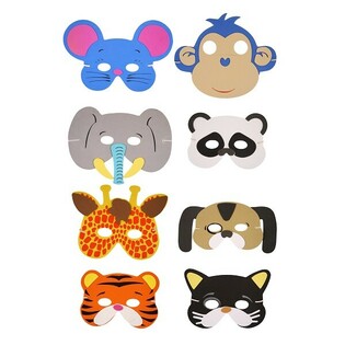 MIX DE MÁSCARAS DE ANIMALES DE FOAM (24 uds.)