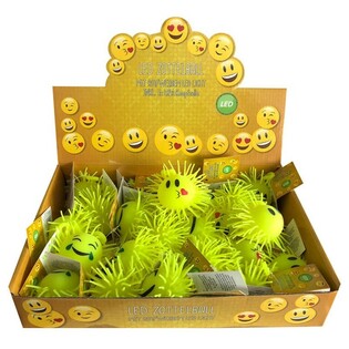 Pelotas Puffer Smiley Luminosas en Expositor (12 uds.)