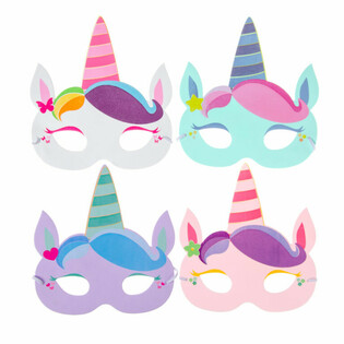 Lote de Máscaras de Unicornio de Goma Eva (48 uds.)