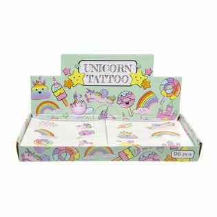 TATUAJES DIVERTIDOS &ndash; MODELO: UNICORNIO (96 uds.)