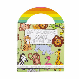 Peque&ntilde;os cuadernos de colorear de Animales de la Selva con pegatinas (48 uds)