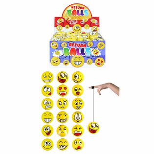 Expositor Pelotas de Espuma Smiley con Retorno (24 uds.)