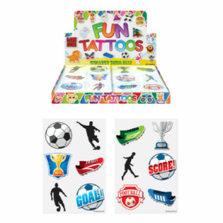 FUN TATTOOS - MODELO: F&Uacute;TBOL EN EXPOSITOR (96 uds.)