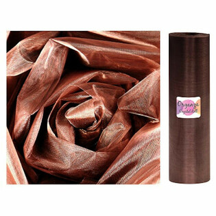 Rollo de Organza - 28 cm x 25 Metros - Color Marr&oacute;n Chocolate (1 ud.)