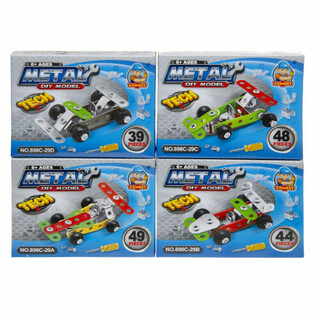 Kit de Construcción de Coche de Carreras de Metal (Expositor 24 uds)