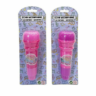 Micr&oacute;fono de Eco Rosa para Ni&ntilde;as en Bl&iacute;ster (12 uds.)
