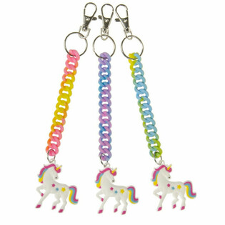LLAVEROS DE ESPIRAL DE UNICORNIO (24 uds.)