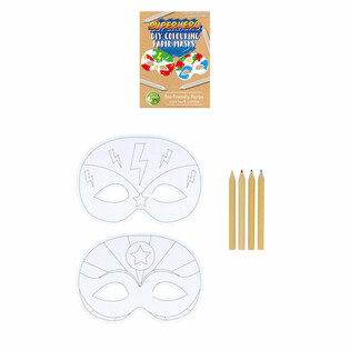 Máscaras de Superhéroes Eco Friendly para colorear (12 unidades)