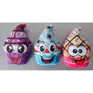 CUPCAKE DE PELUCHE - COLORES MIXTOS (24 uds)
