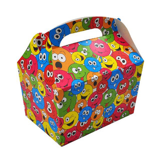 CAJA DE MENÚ MODELO: SMILEY - Dim. 18.5x12x19 CM - CAJA DE COMIDA - KIDSBOX (24 uds.)