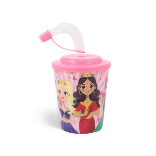 VASO CON PAJITA / VASO PARA HELADO &ndash; PRINCESAS (12 uds.)